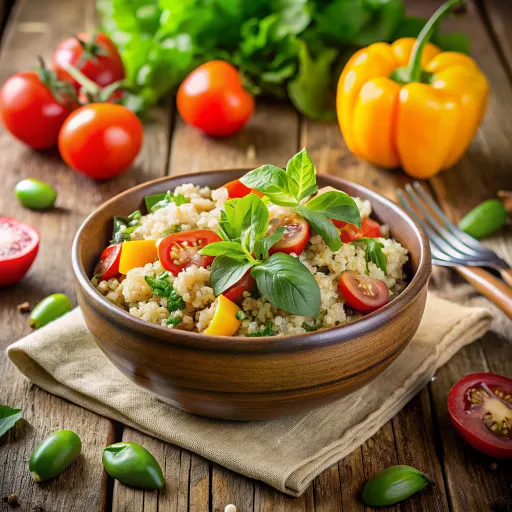 Ensalada de Quinoa con Aguacate y Verduras Frescas