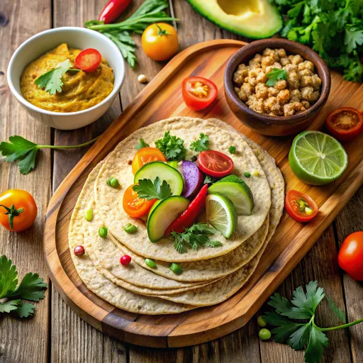 Taco Vegetal con Hummus de Aguacate